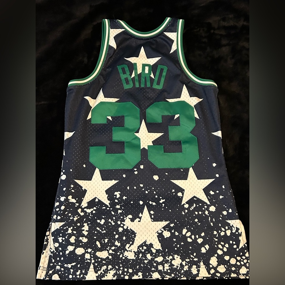 Mitchell & Ness Green and White Swingman Jersey